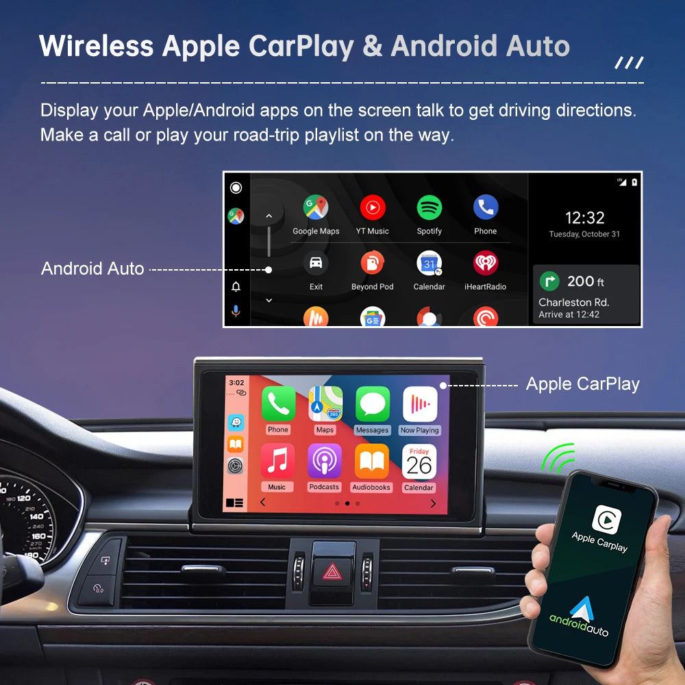 Wireless CarPlay & Android Auto Kit for Audi A6/A7 (2012-2018) - image 2