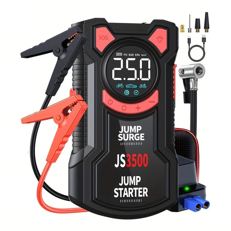 5-in-1 Jump Starter with Air Pump and Tire Inflator