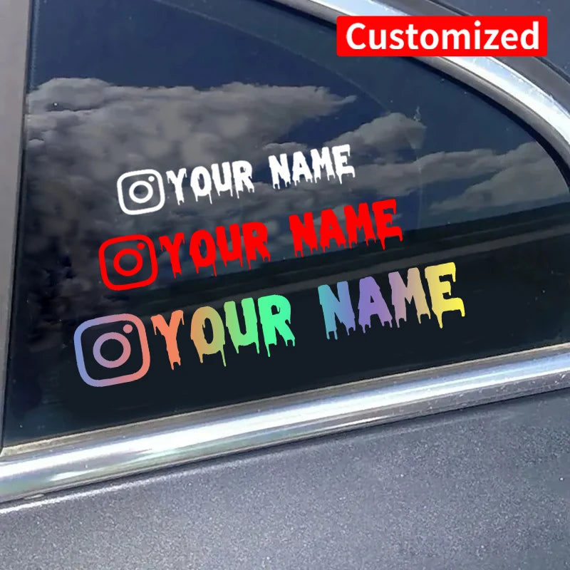 Custom Username Motorcycle Decal, Personalized Waterproof Vinyl