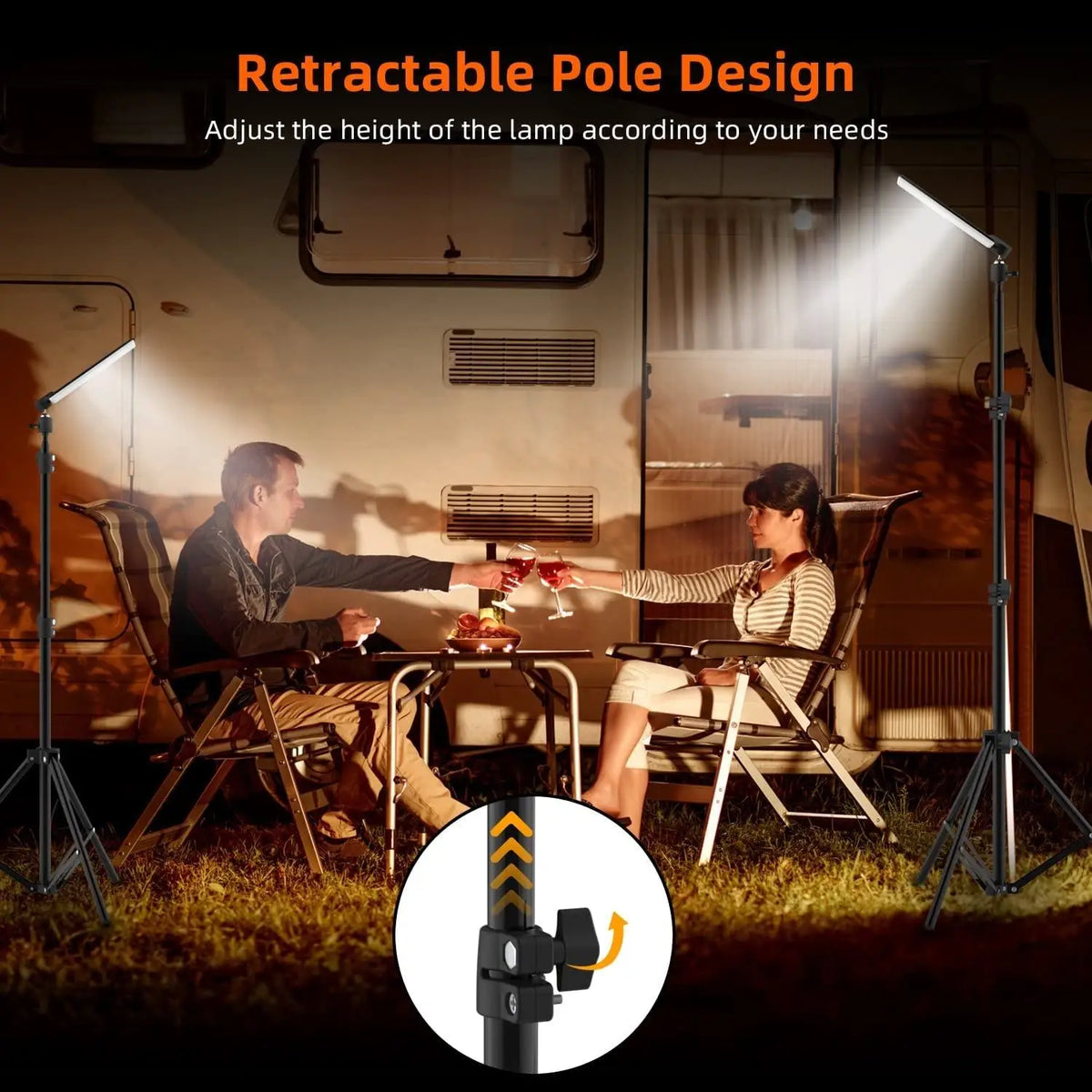 1680-Lumen Portable LED Work Light with Telescoping Tripod (USB)