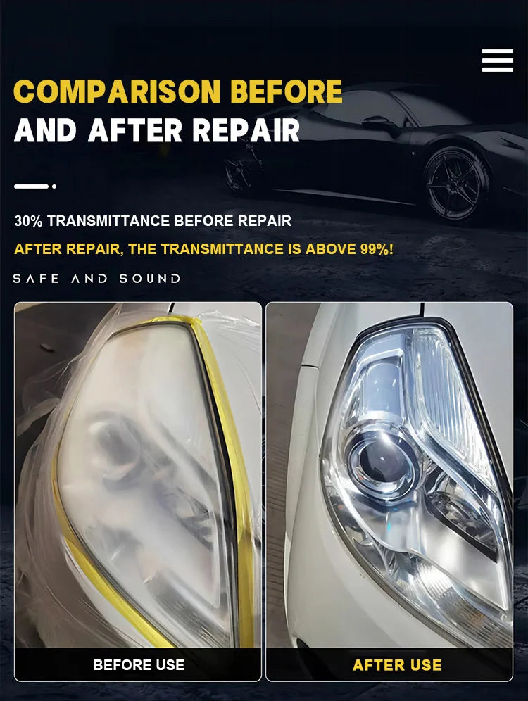 Headlight Restoration Polish for Yellowed Headlights