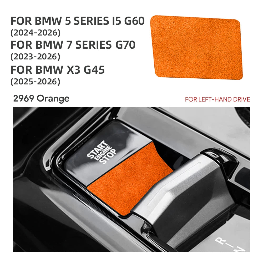 Suede Gear Shift Panel Sticker for BMW X3 G45, 5 Series G60, 7 Series G70
