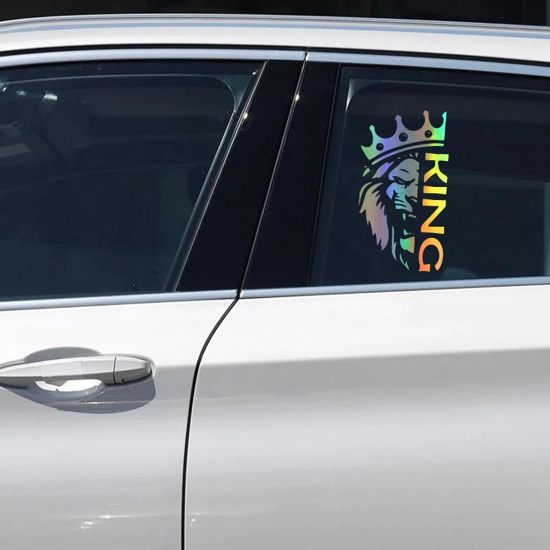 Lion With Crown Die-Cut Vinyl Sticker for Car Bumper and Laptop - view 9