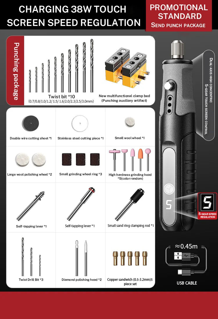 Zten Mini Handheld Rotary Tool for Engraving & Polishing - image 10