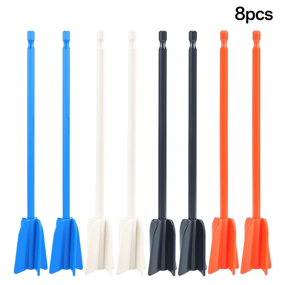 Epoxy Resin & Paint Mixer Paddle Drill Attachments, 8 Pc Reusable