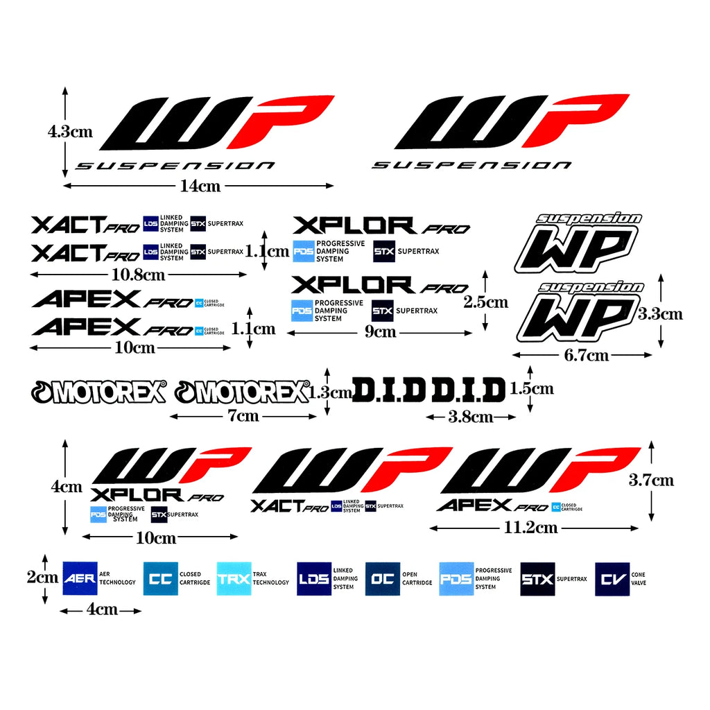 Reflective Motorcycle Fork and Windshield Sticker Set for Dirt Bikes