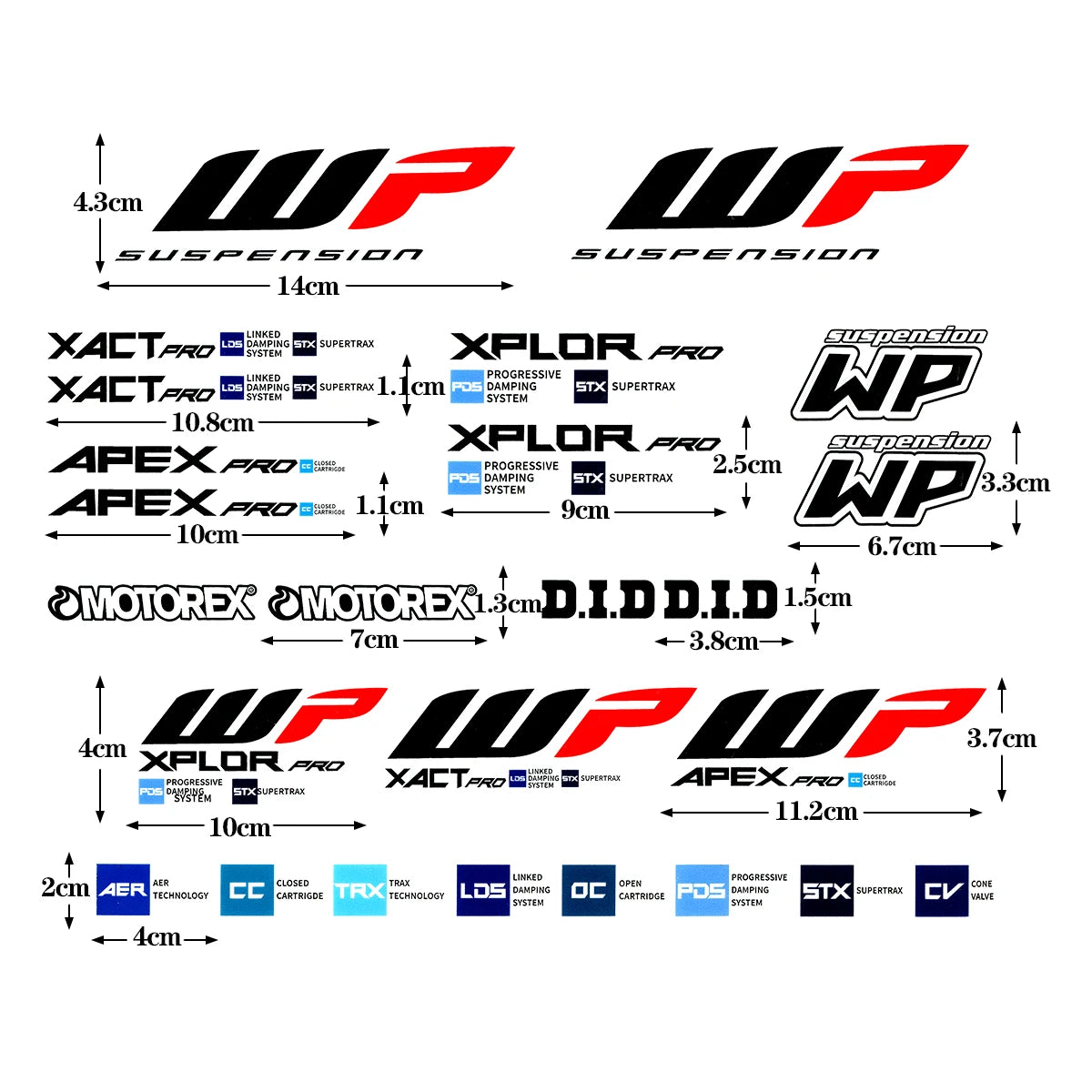 Reflective Motorcycle Fork and Windshield Sticker Set for Dirt Bikes