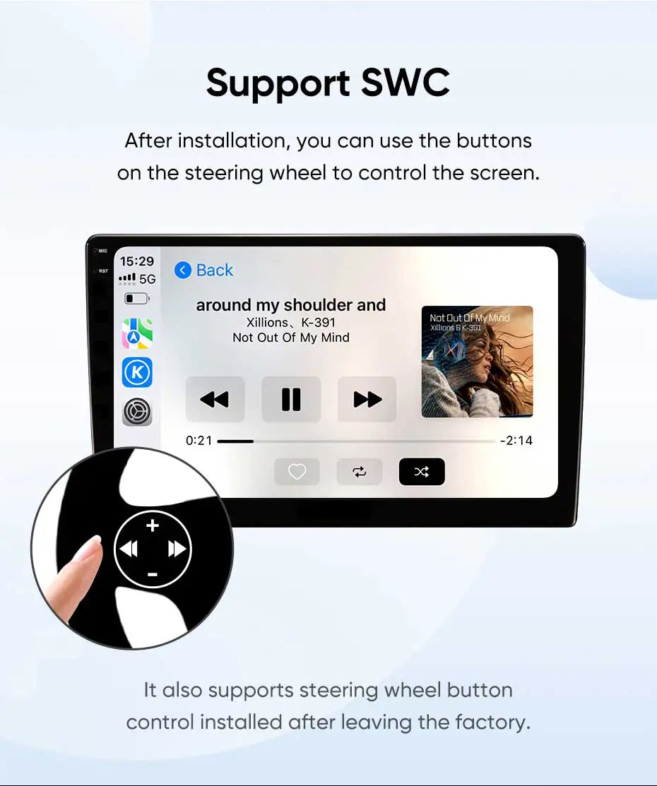 Chevy Malibu 2012-2015 CarPlay Receiver with 9" QLED Touchscreen - image 18