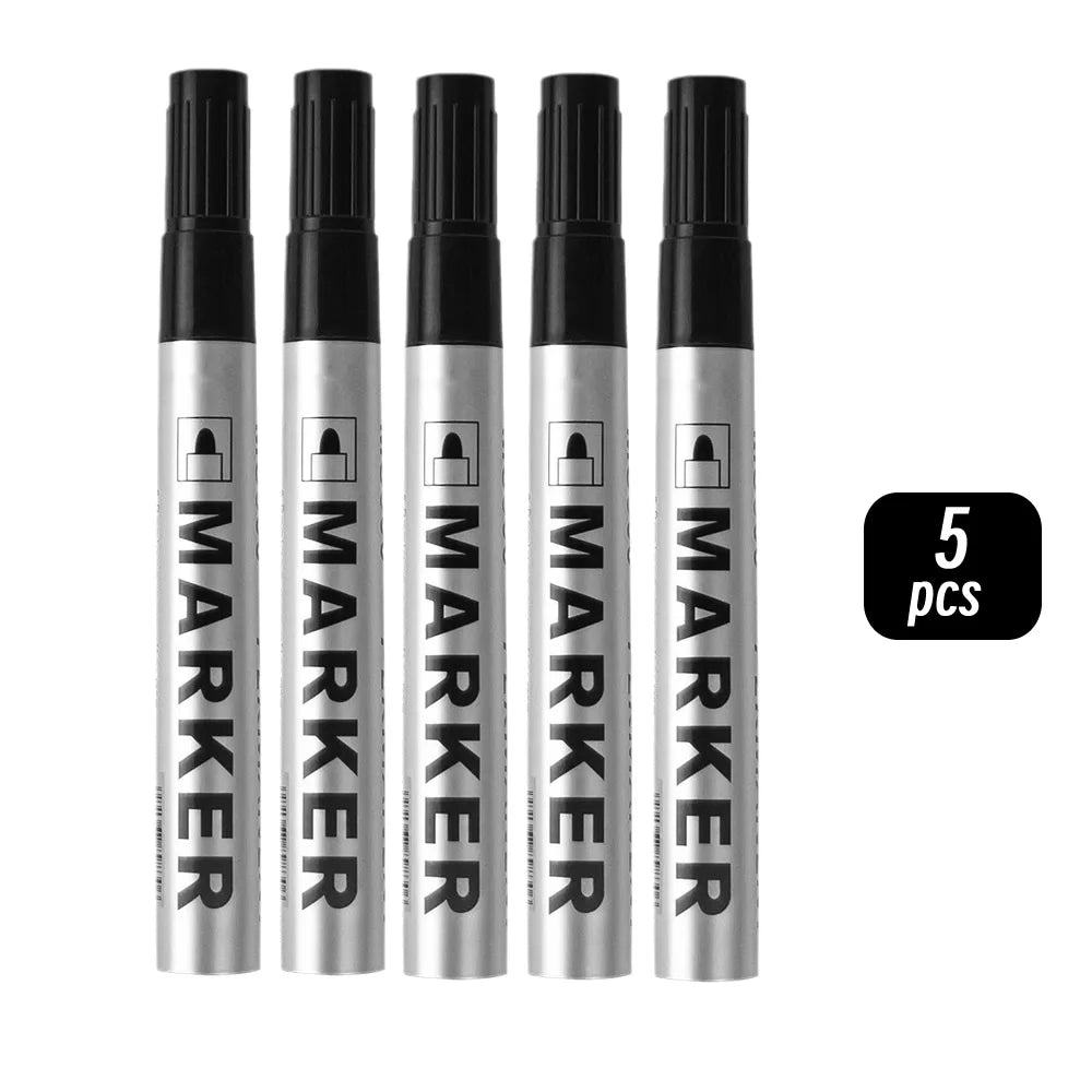Permanent Paint Marker Pen, Waterproof Black, Quick-Drying for Tires