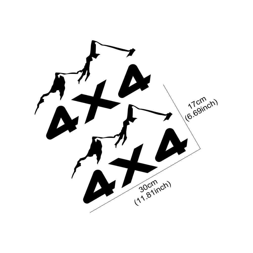 4x4 Mountain Pickup Truck Vinyl Decal for Bed and Body Sides - view 5