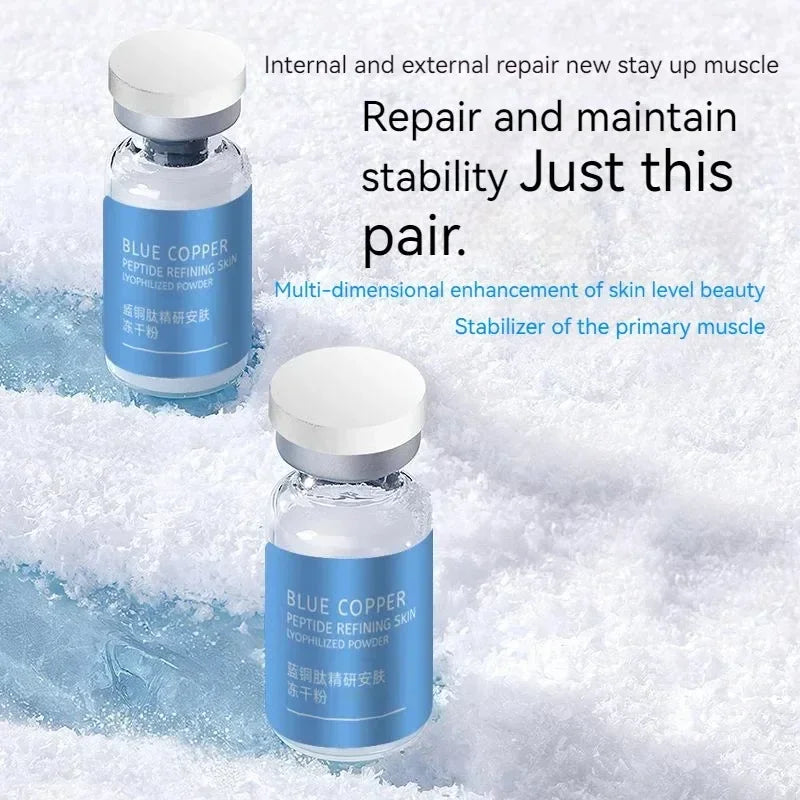 20-Pack Blue Copper Peptide Freeze-Dried Serum Powder for Anti-Aging - image 4