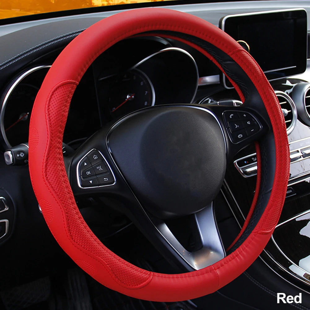 Comfortable Braided Steering Wheel Cover for Cars - 10 Colors - image 23