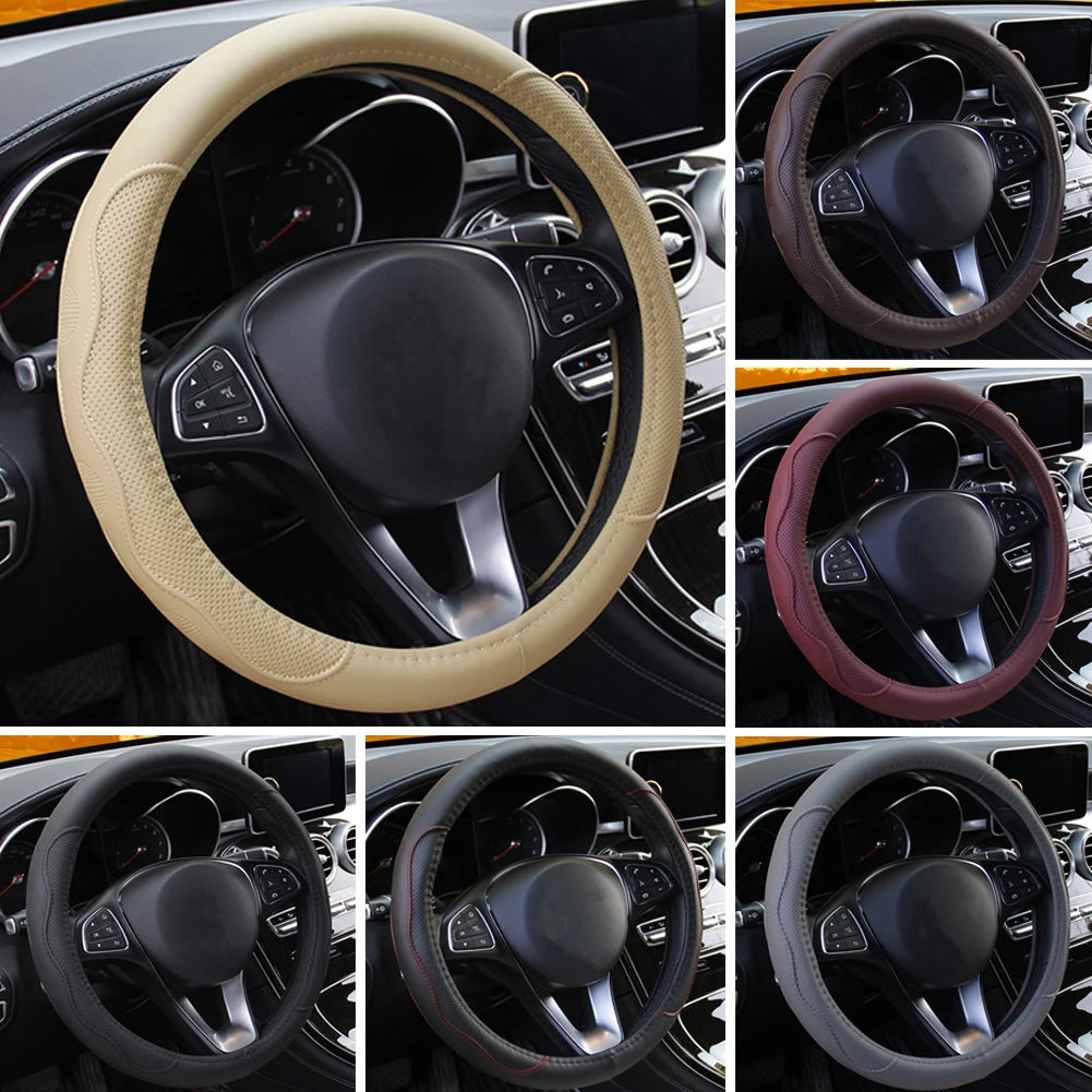 Comfortable Braided Steering Wheel Cover for Cars - 10 Colors