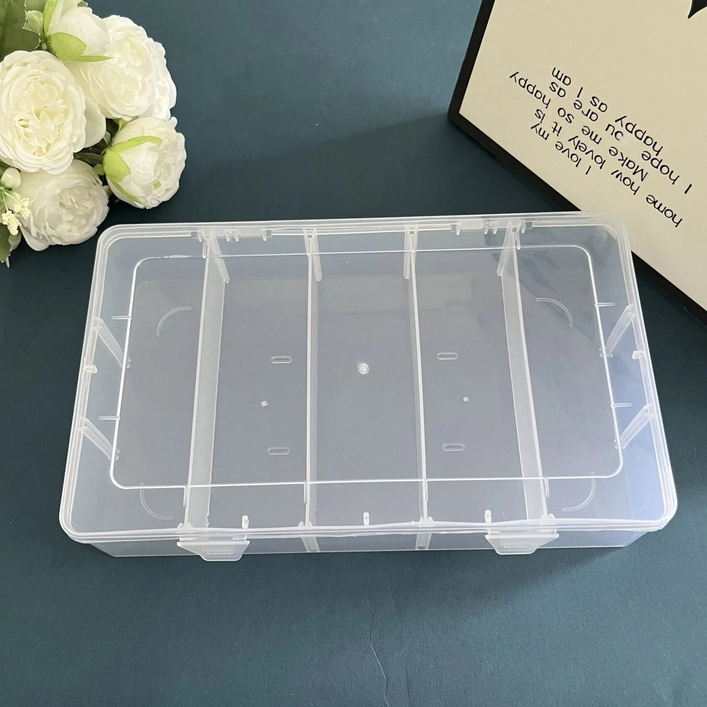 5-Compartment Transparent Hardware Storage Box