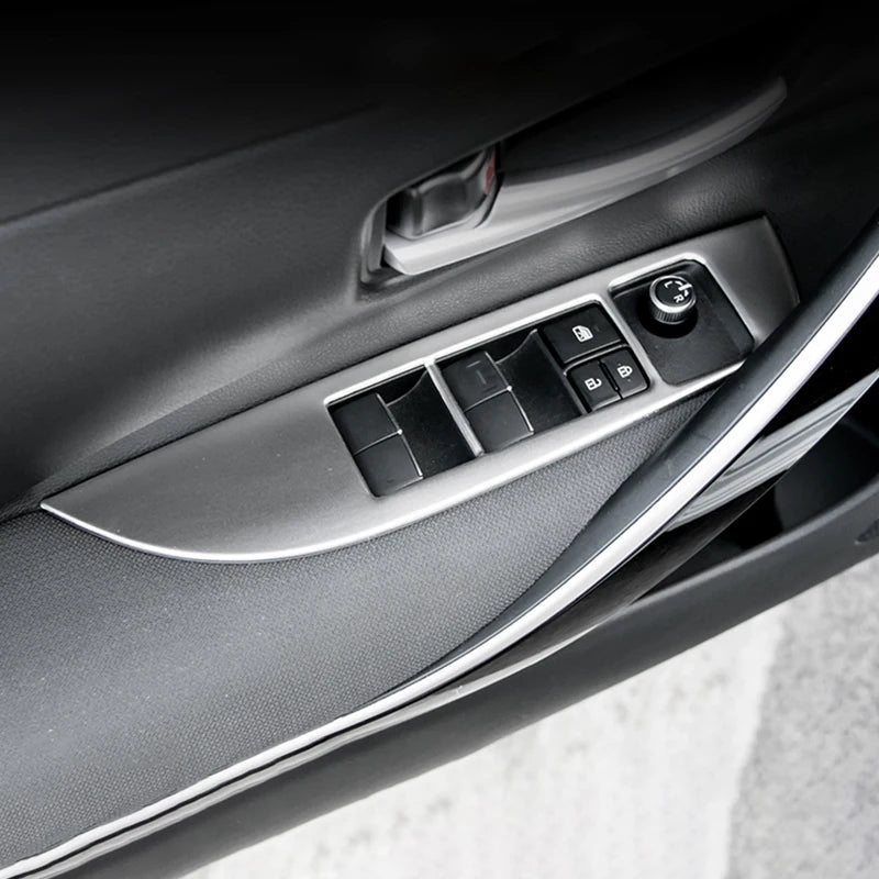 Stainless Steel Window Switch Cover for Toyota Corolla E210 Hybrid - image 5