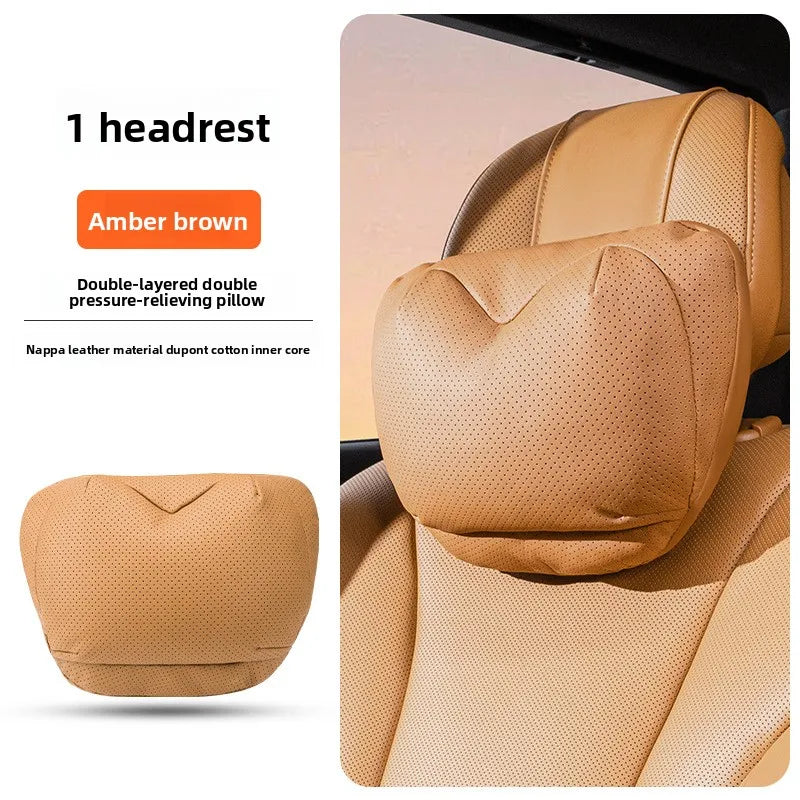 Perforated Artificial Leather Car Headrest or Backrest Cushion