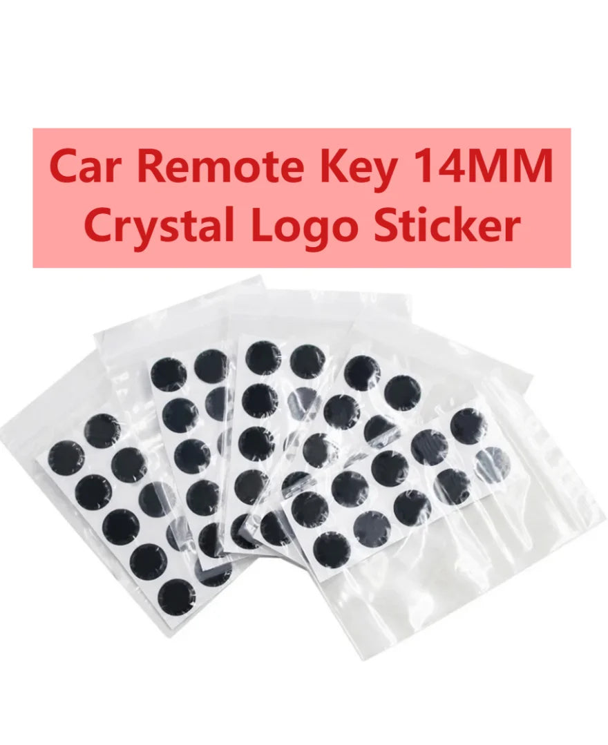 Crystal Dome Sticker for Car Remote Key Fob, 14mm