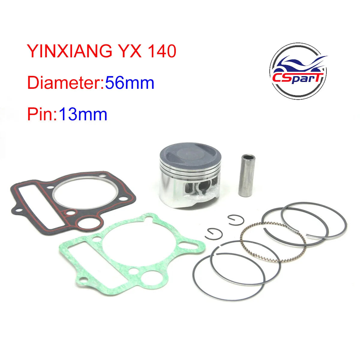 YX140 56mm Cylinder, Piston and Gasket Set for 140cc Pit Bikes - view 15