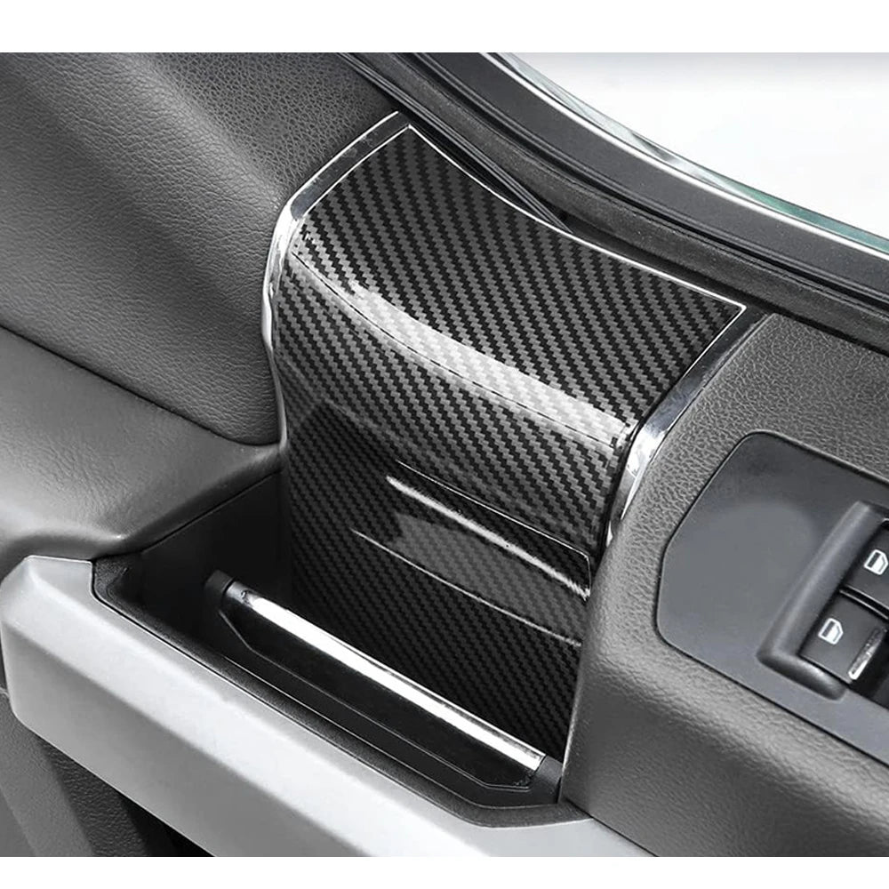 For Ford F150 2015-2020 Interior Door Handle Panel Trim ABS Carbon Fiber Style Anti-scratch Cover Accessory