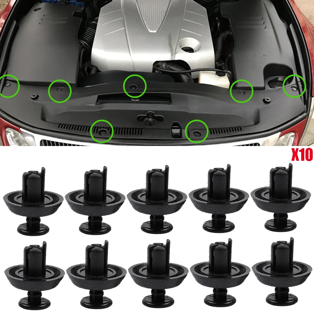 10x Auto Panel Fastener Bumper Mud Flaps Cover Clips Nylon For Lexus IS XE20 2005 2006 2007 2008 2009 2010 2011 2012 2013 New