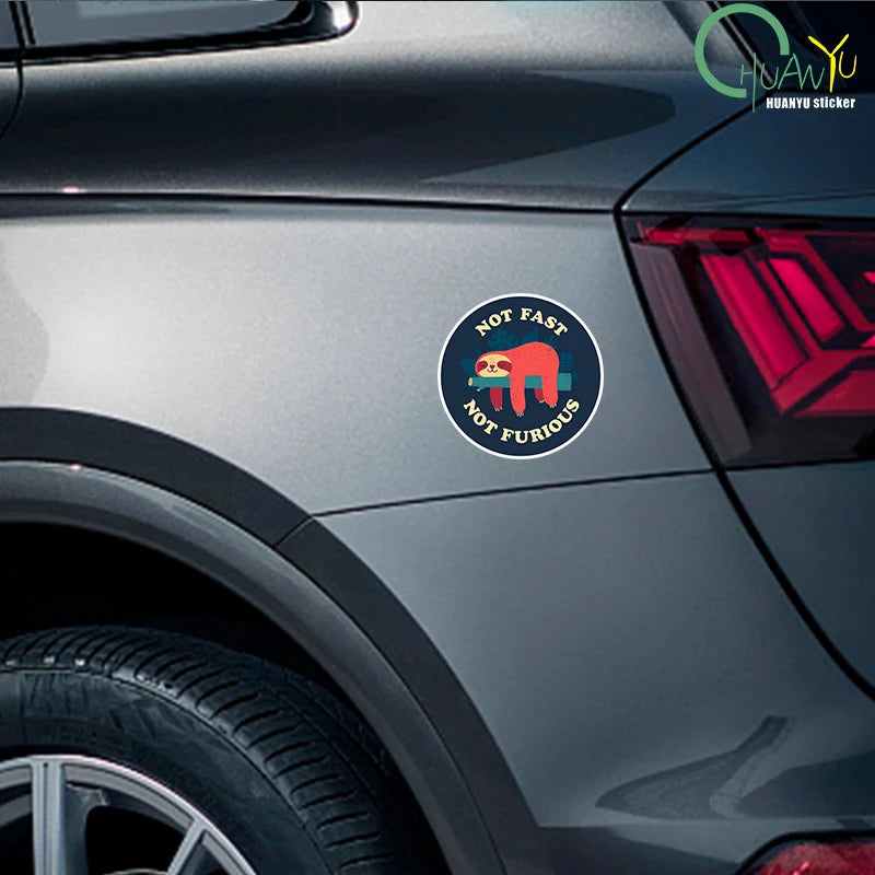 Funny Sloth Rear Windshield or Trunk Decal, 15 x 15cm
