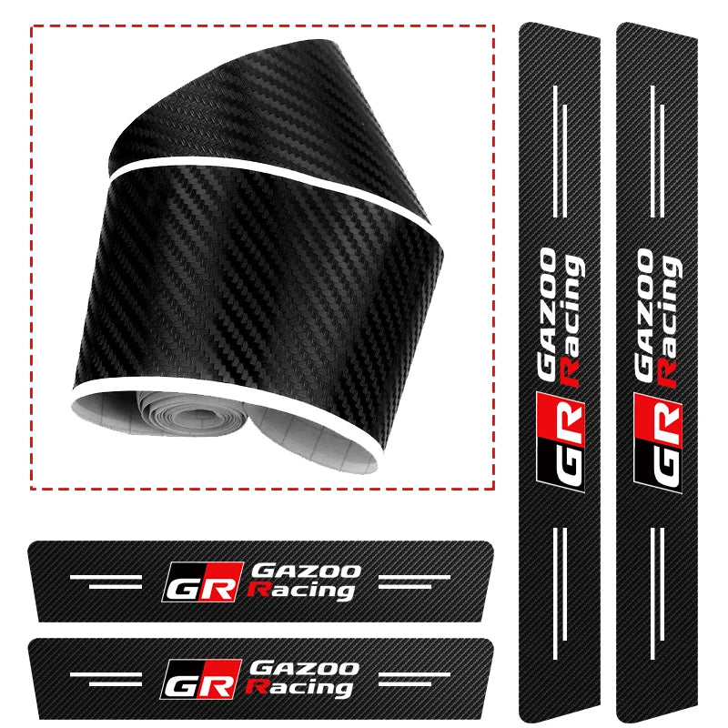 Carbon Fiber Door Sill Scuff Plates for Toyota (5 Pcs) - image 5