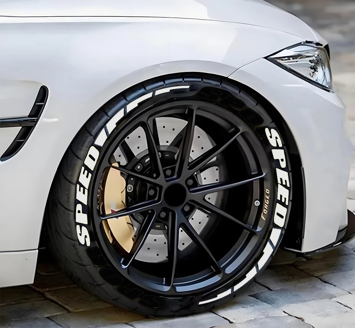 SPEED 3D Tire Lettering Stickers for Car and Motorcycle Wheels