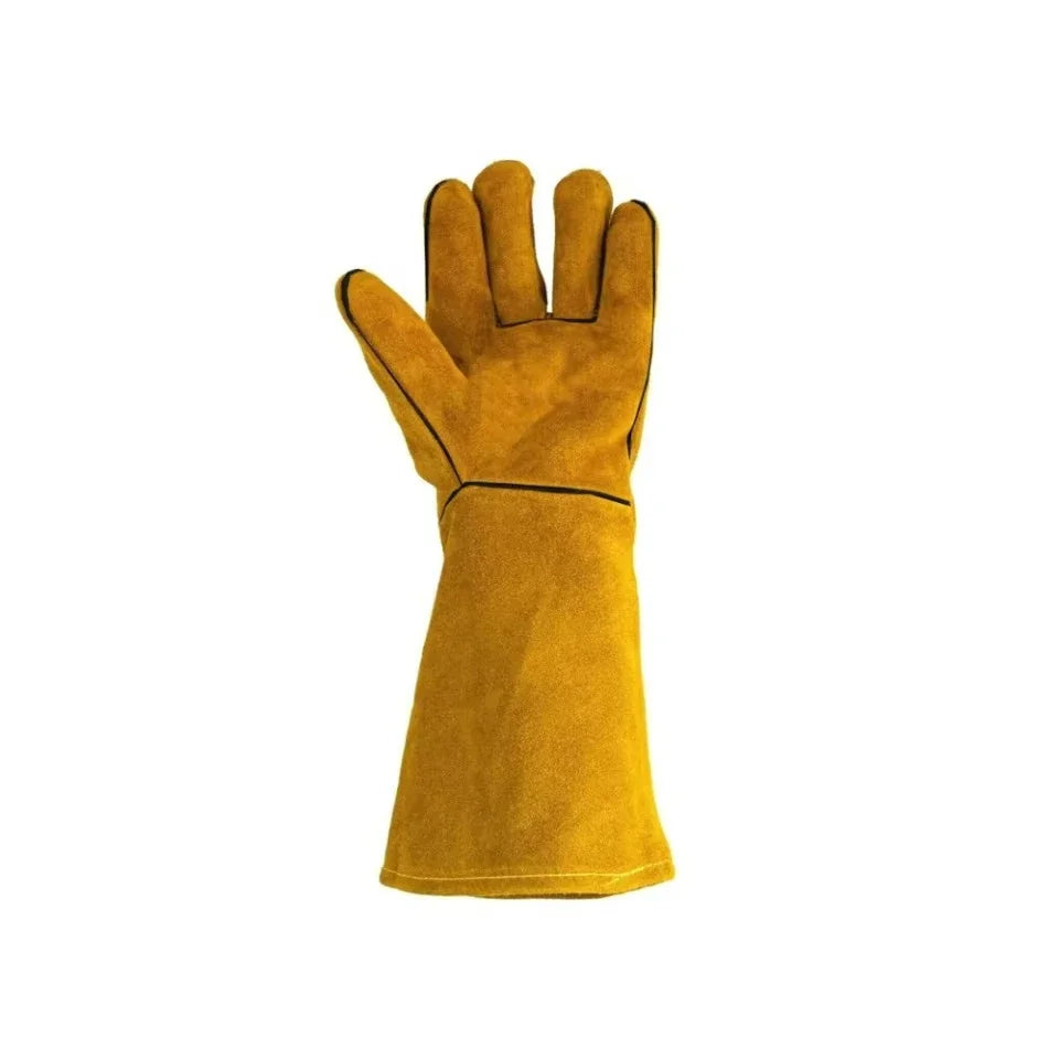 Flame-Retardant Heat-Proof Welding Work Gloves, Yellow