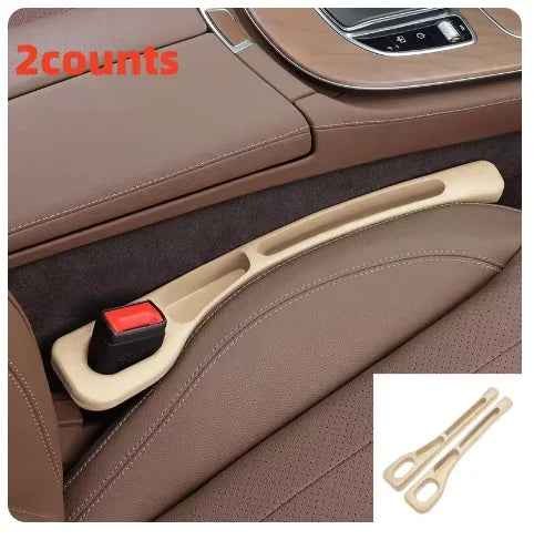 2Pcs Universal PU Car Seat Gap Filler Organizer Anti-leak Stopper Strip Storage