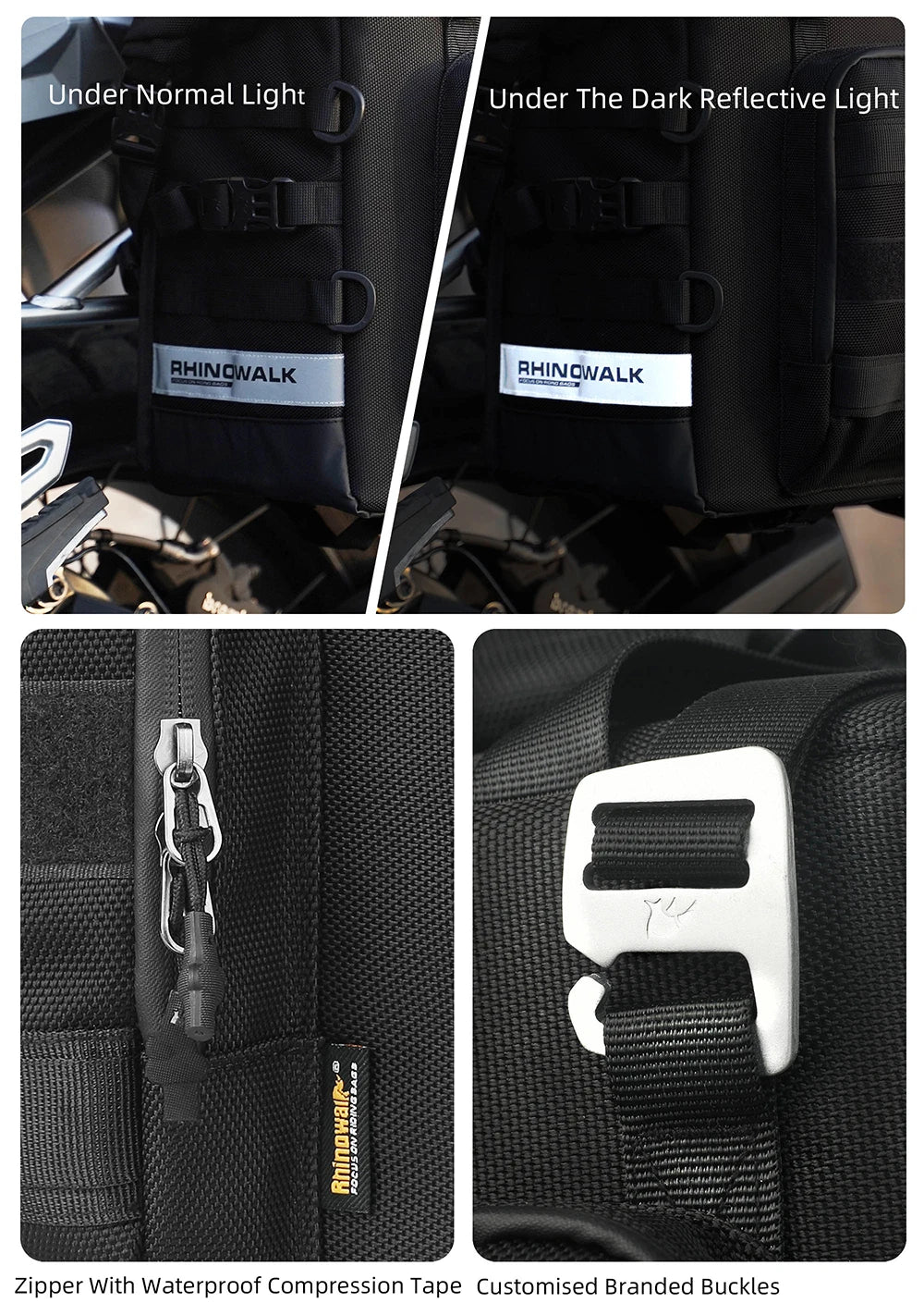 Rhinowalk 25-32L Quick-Release Expandable Tail Bag - image 23