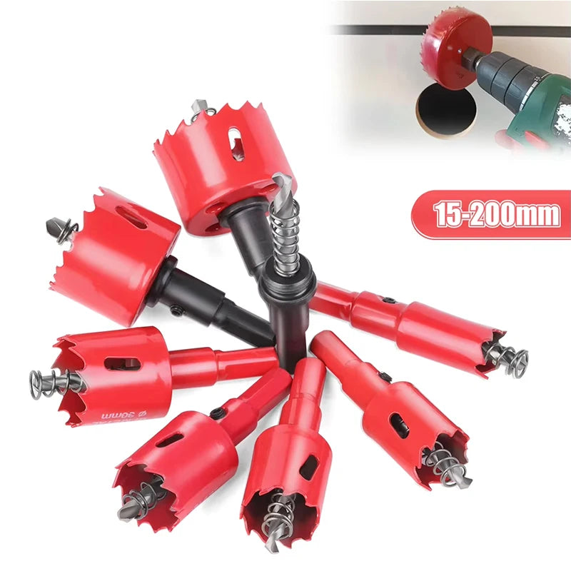 M42 Bi-Metal Hole Saw Set 15-200mm - Wood, Metal, Pipe Cutter - image 2