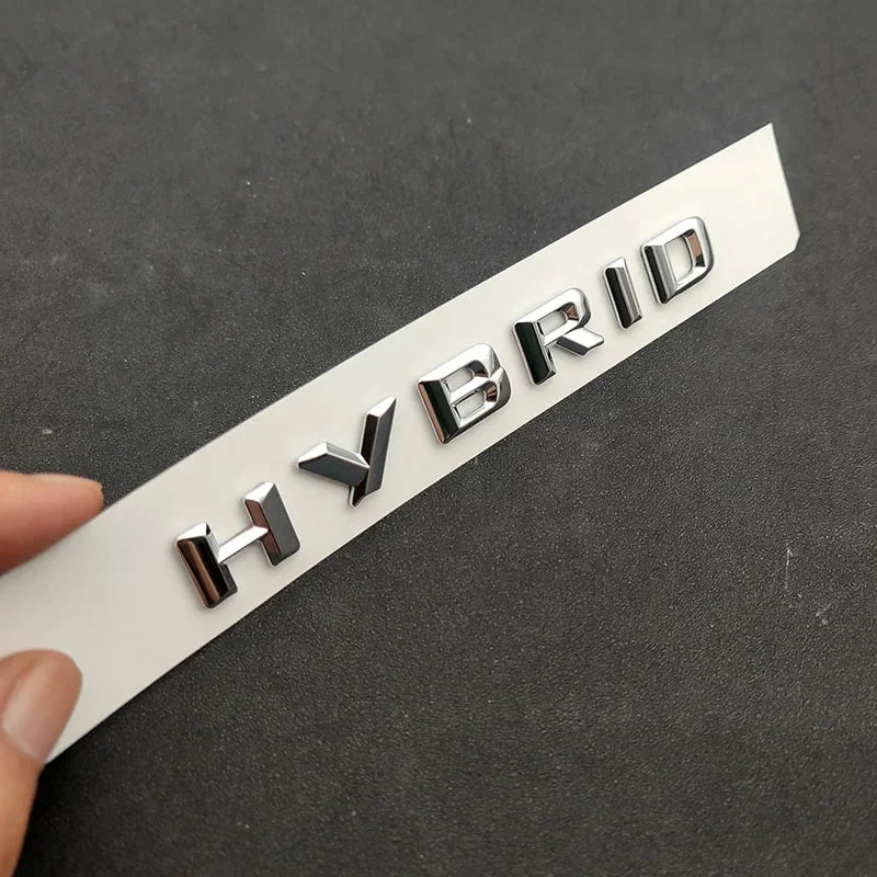 ABS Chrome Hybrid Letter Trunk Badge Emblem for Cars - view 3