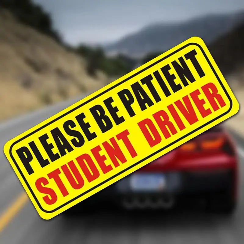 Reflective Student Driver Magnet Sign, Please Be Patient
