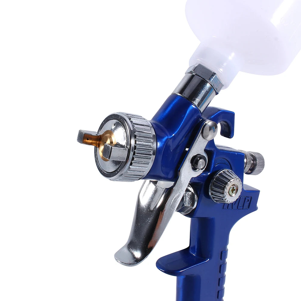 Air spray gun Blue Gravity Feed HVLP Mini Air Paint Spray Gun Low Pressure 0.8mm Nozzle 100ml Pneumatic Paint Spray Gun Airbrush