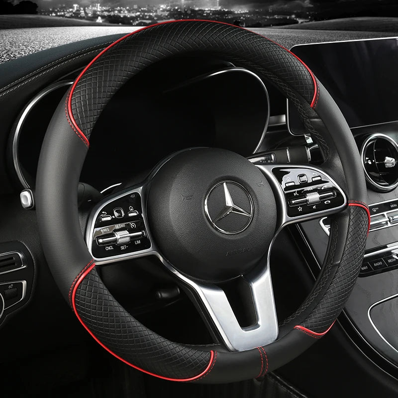 Diamond Texture Steering Wheel Cover, 14.5 to 15 Inch