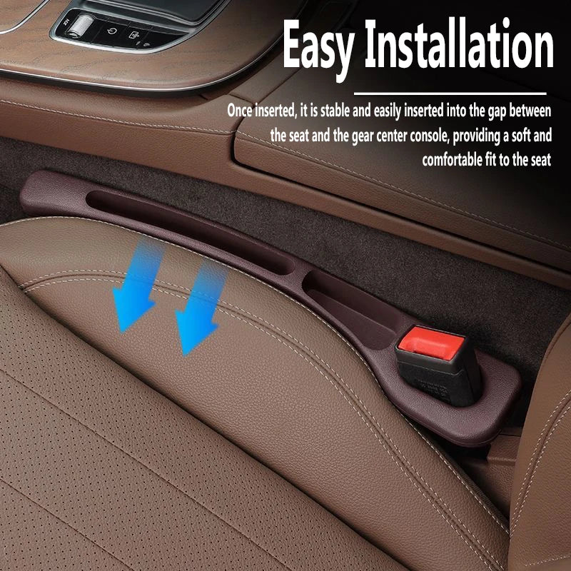 Car Seat Gap Filler, Universal Fit, Black or Brown