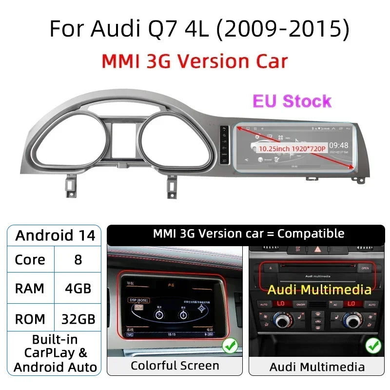 10.25" Android 14 CarPlay & Android Auto Player for Audi Q7 2005-2015 - image 11
