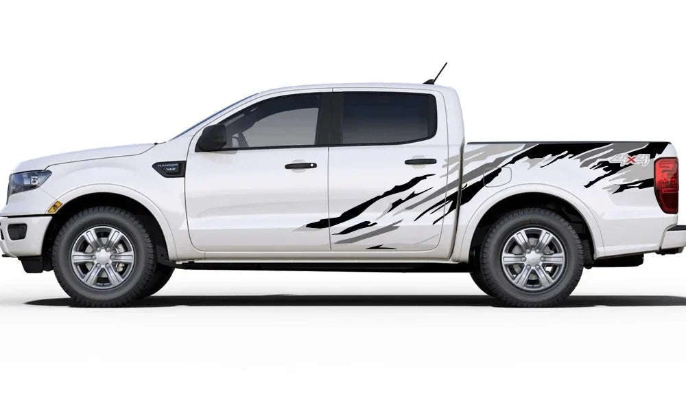 Pickup Truck Tuning Decal Set, 3 Pieces, Universal Fit