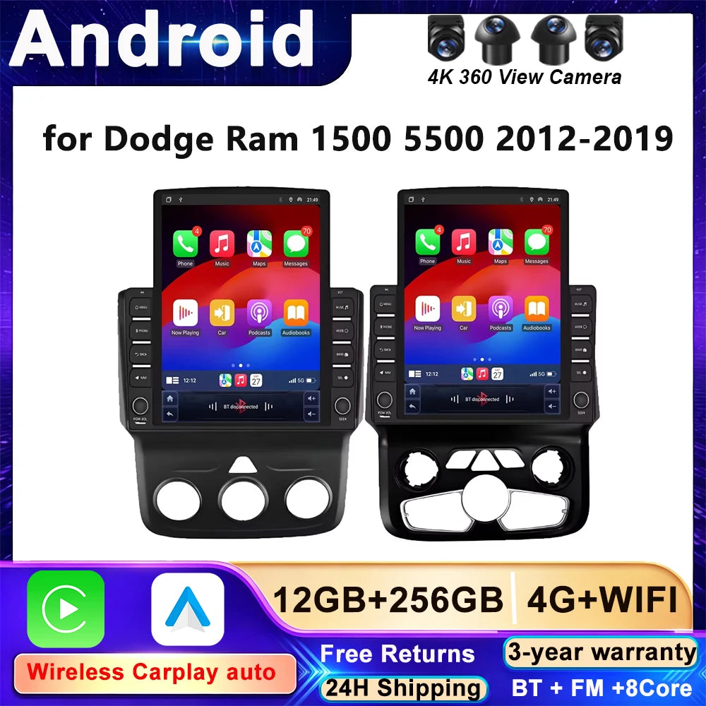 9.7-inch Android CarPlay Stereo for Dodge Ram 2012-2019