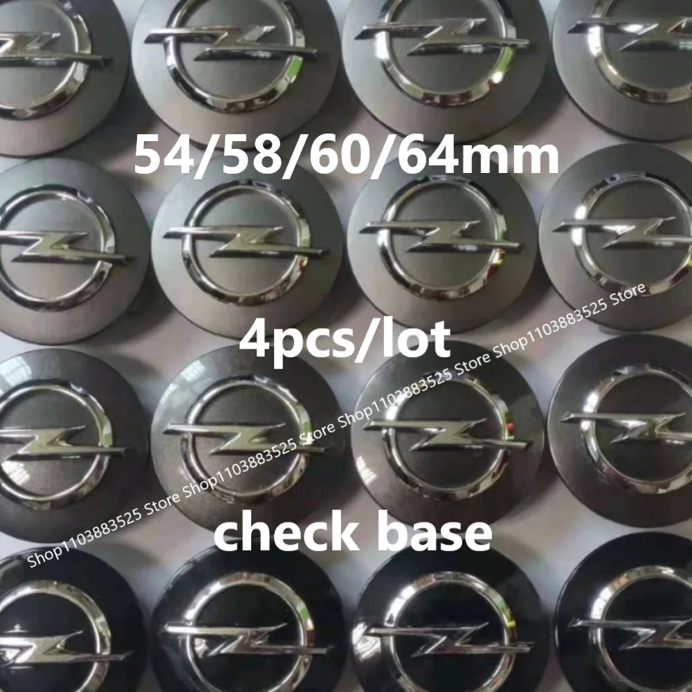 Wheel Center Hub Caps for Opel Corsa OPC, 4-Pack