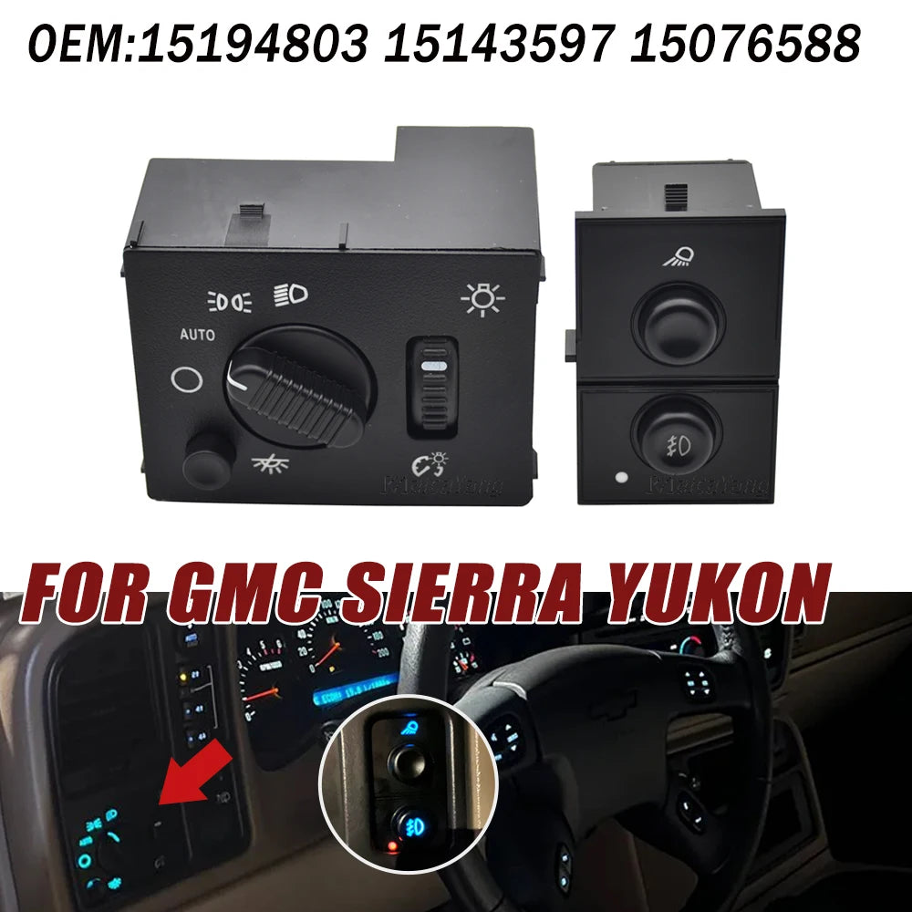 Fog Light & Cargo Lamp Switch for 2003-2007 Chevy GMC Trucks