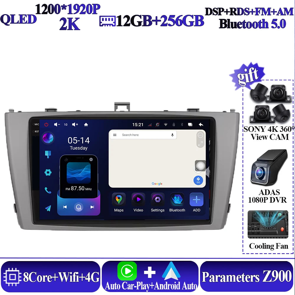 Toyota Avensis T27 9 Inch Android Car Stereo Wireless CarPlay - image 7