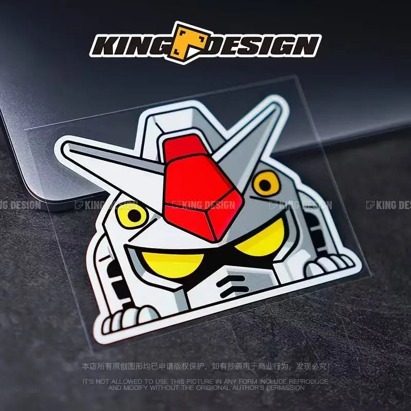 Cartoon Robot Car Sticker for Trunk or Laptop