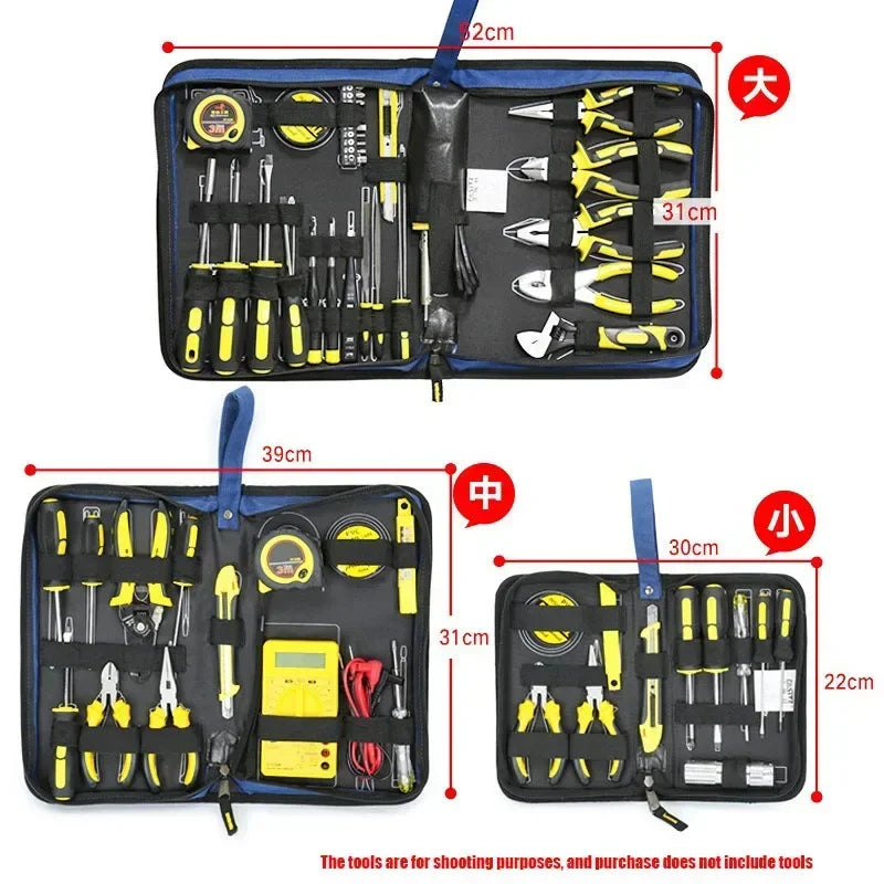 Small Canvas Electrician Repair Tool Bag Professional Parts Organizer Pouch