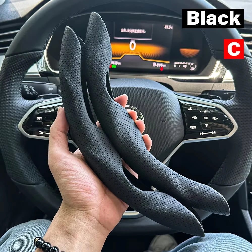 Non-Slip Steering Wheel Grip Covers, 2 pcs