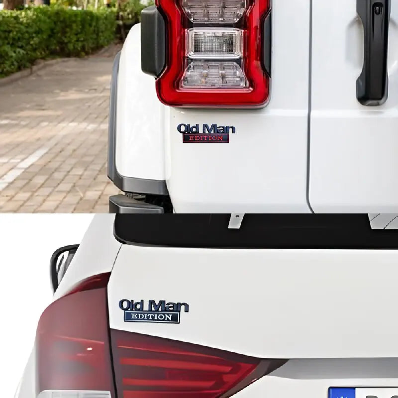 Old Man Edition 3D Metal Fender Sticker for Cars, Trucks and SUVs