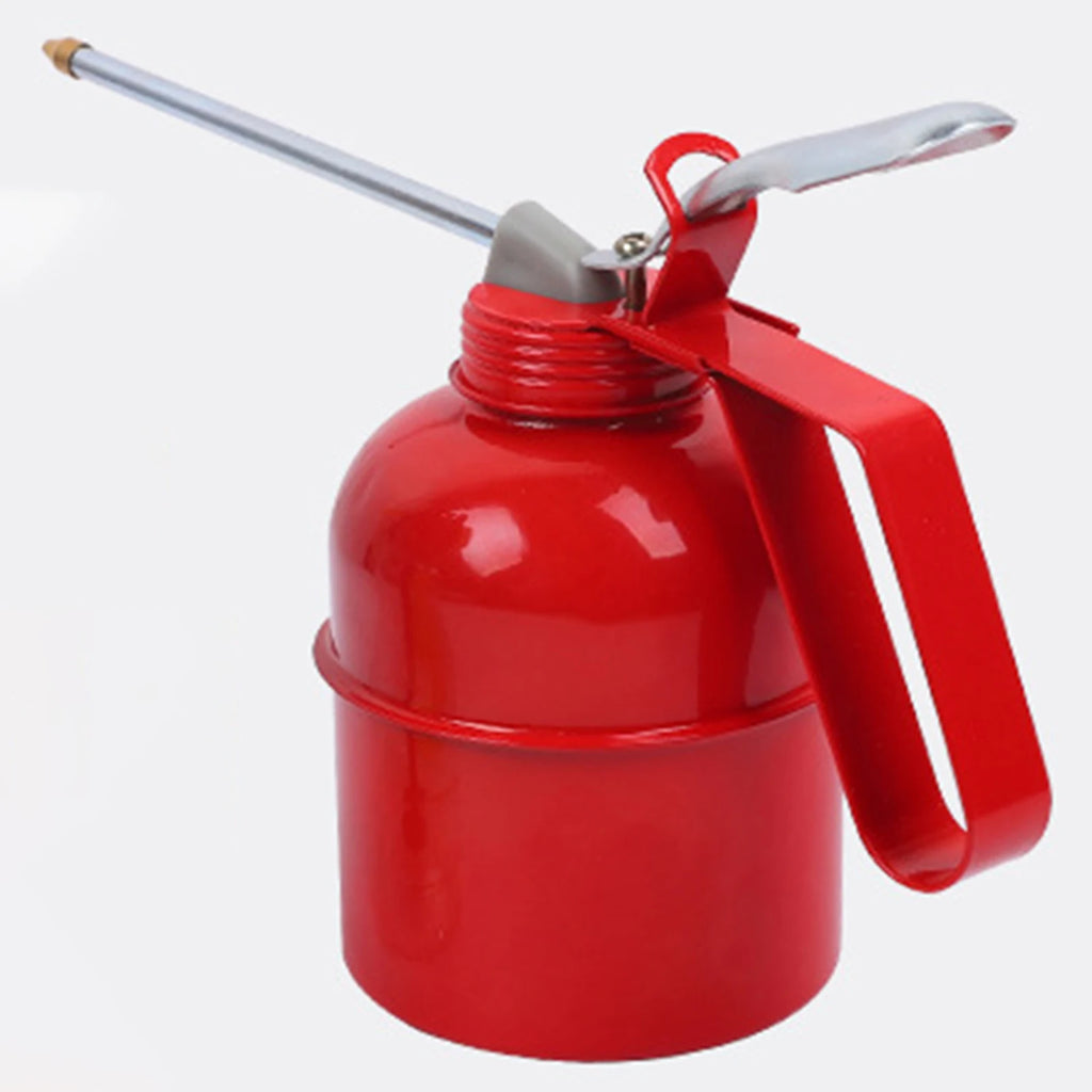 Hand Pump Oiler Can, Metal Oil Pot with Spout for Industrial, Home and Vehicle Lubrication