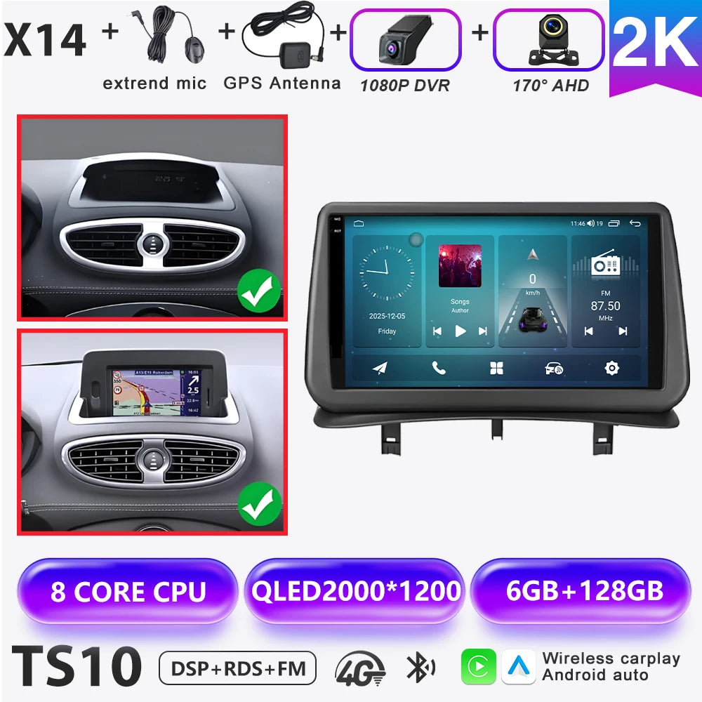 Renault Clio 3 Android 16 Car Multimedia Player with CarPlay - image 20