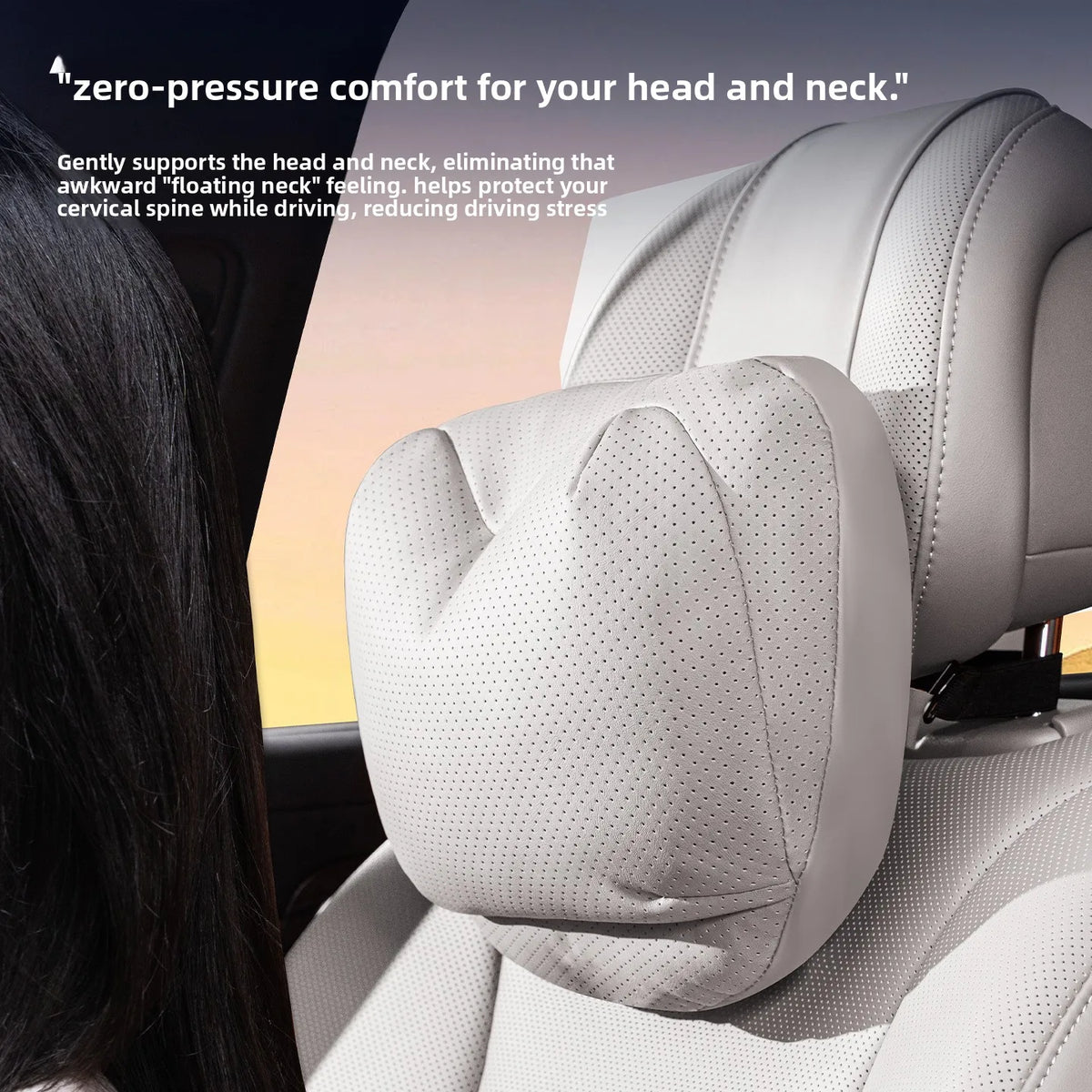 Perforated Artificial Leather Car Headrest or Backrest Cushion