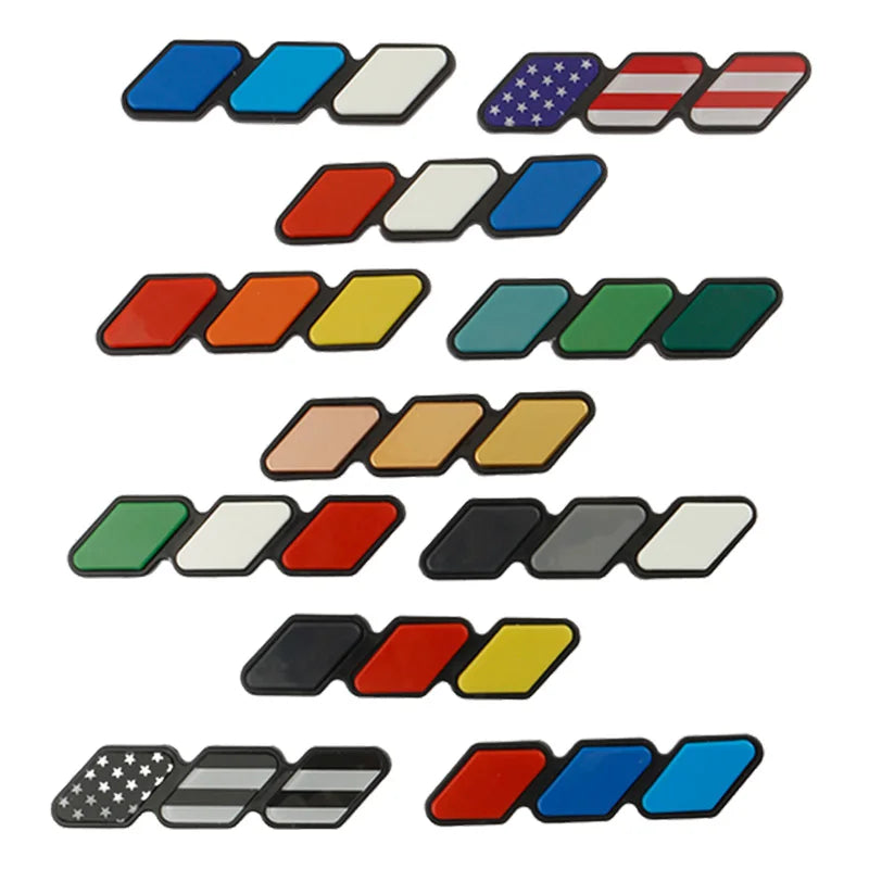 3D Tri-Color Stripe Car Sticker for Toyota Tacoma, 4Runner, Tundra